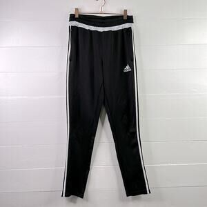 ADIDAS Black White Polyester Climacool Track Running Workout Pants Size Small‎
